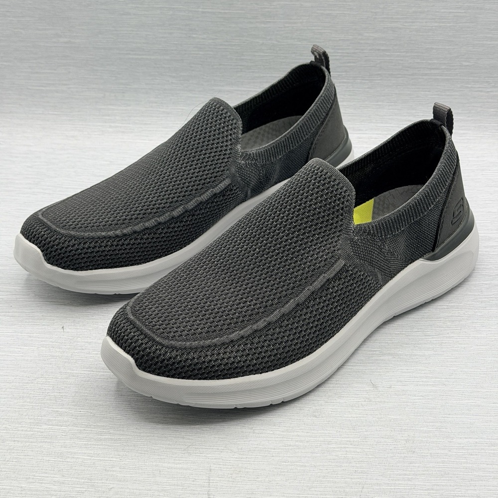 Skechers Men's 11 Loafers Grey Mesh Slip On Memory Foam Lattimore 210275
